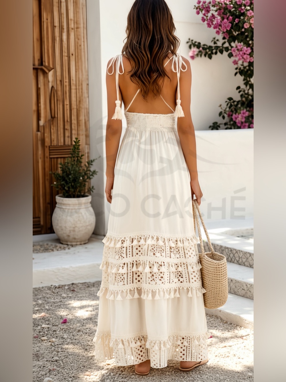 Boho Crochet Tassel Maxi Summer Dress - Picture 5 of 9
